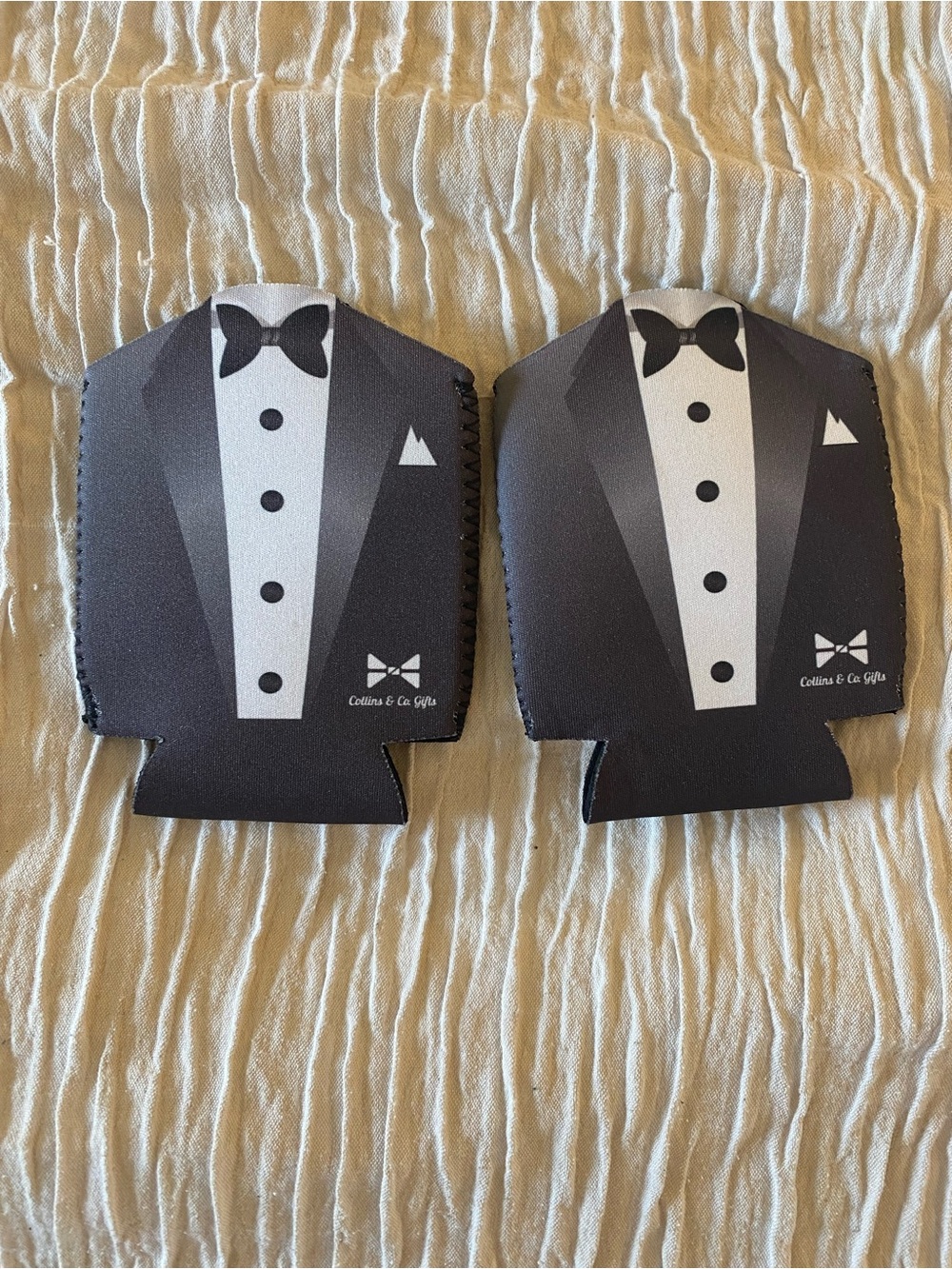 Tuxedo Can Coolers - Black & White Groomsmen Koozies